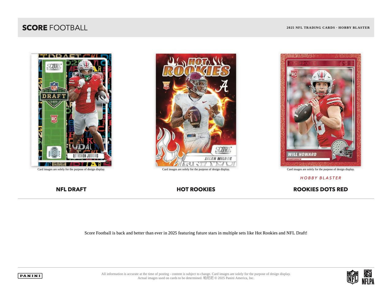 2025 Panini Score Football NFL Blaster Box