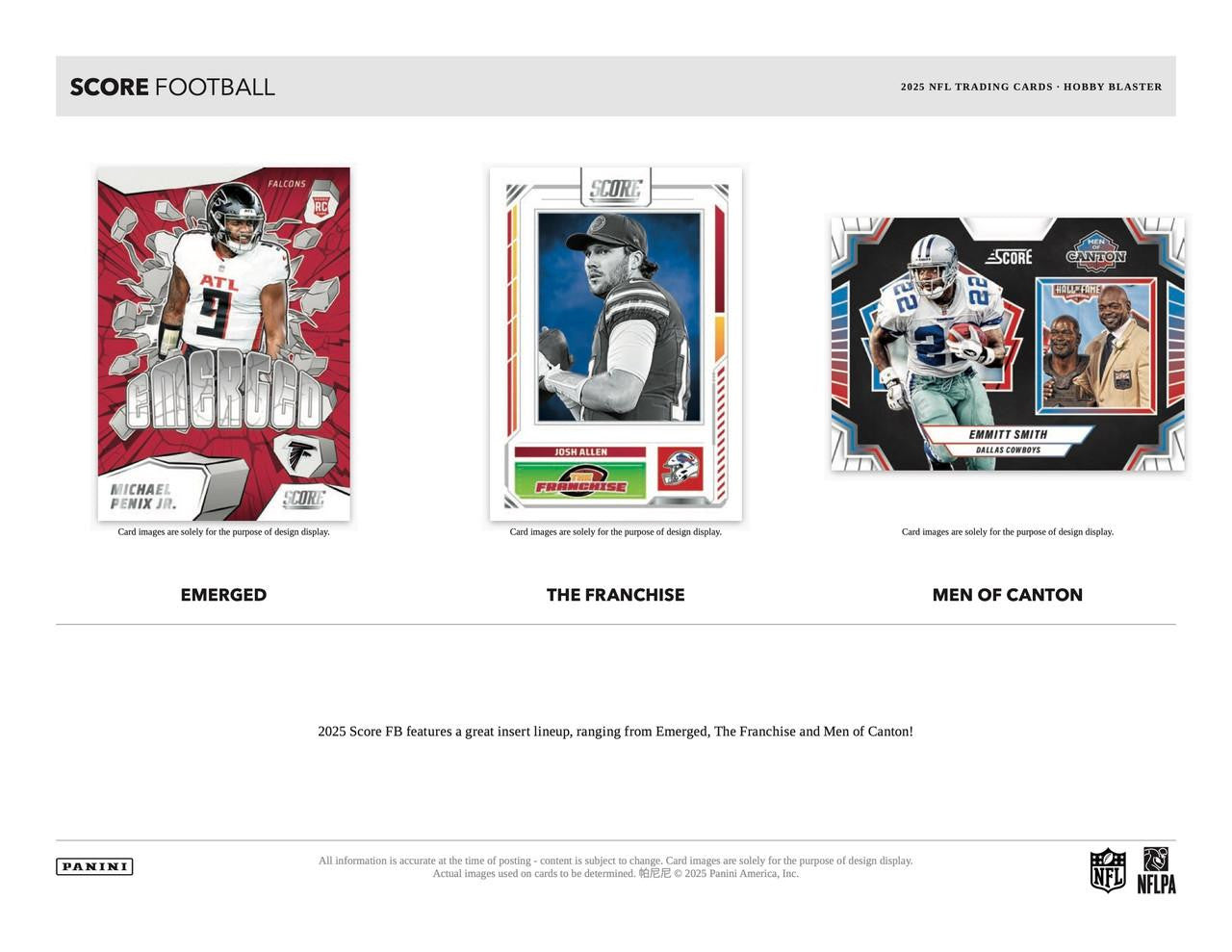 2025 Panini Score Football NFL Blaster Box