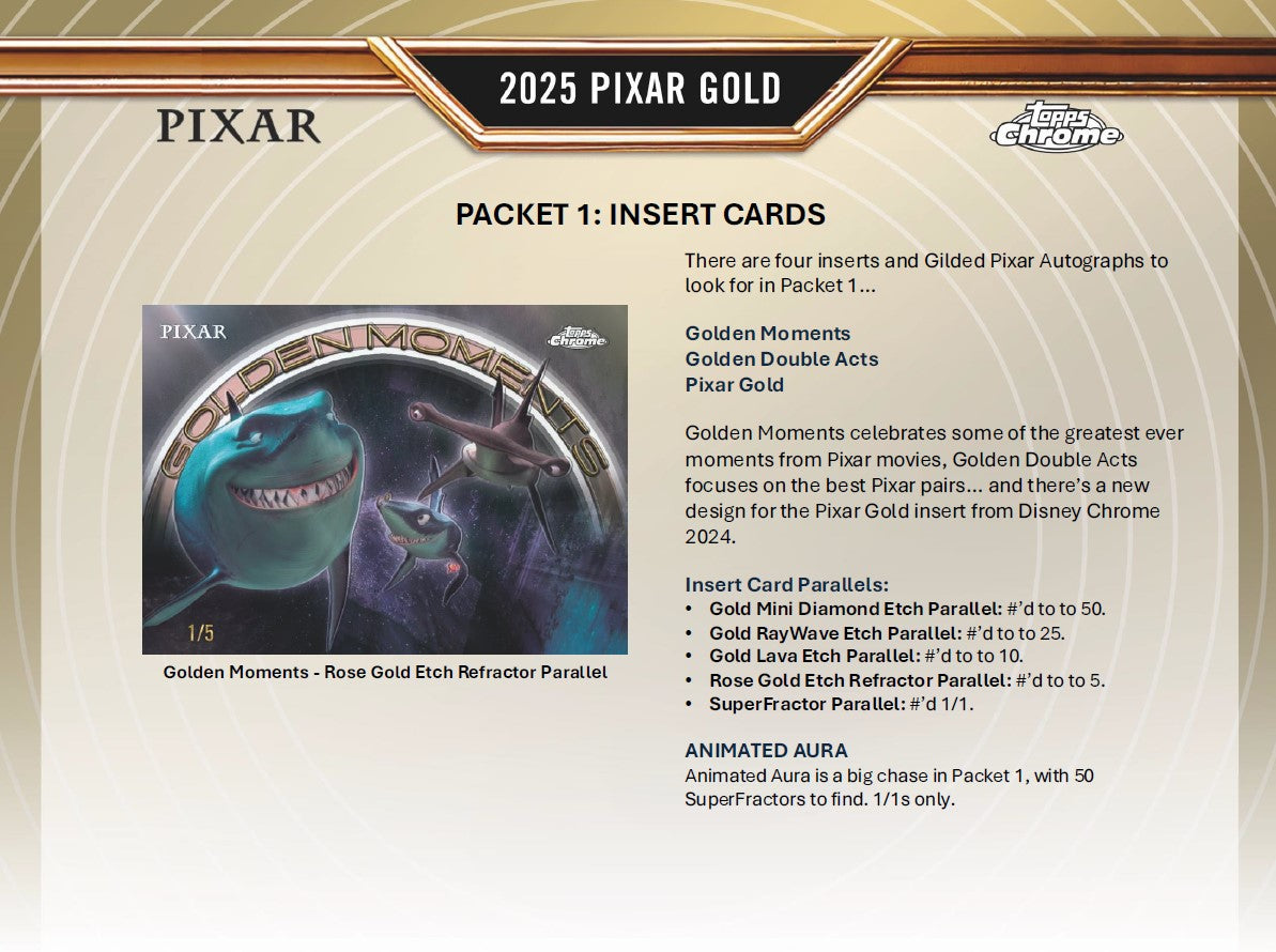 2025 Topps Disney Pixar Gold Hobby Box