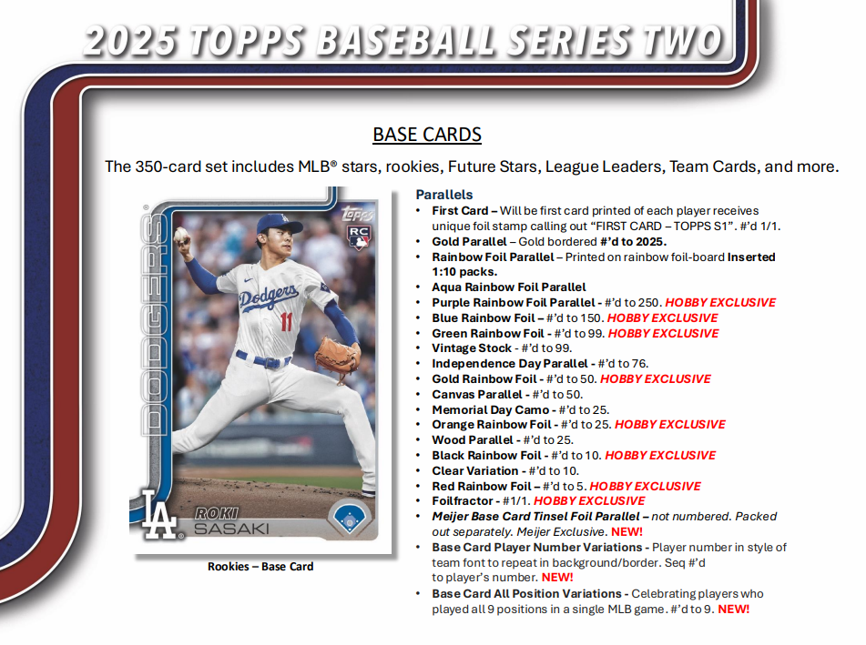 2025 Topps Baseball Series 2 Blaster Box