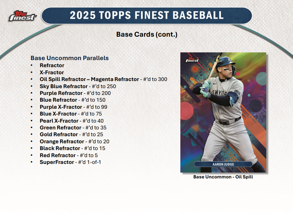 2025 Topps Finest Baseball Hobby Box