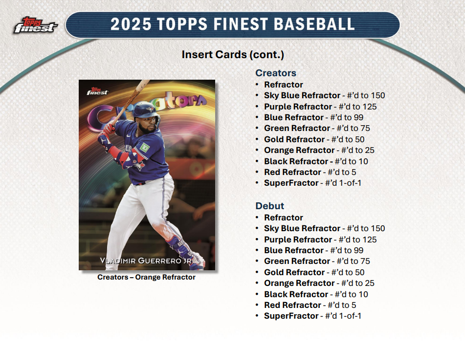 2025 Topps Finest Baseball Hobby Box