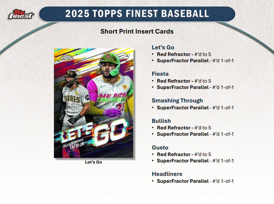 2025 Topps Finest Baseball Hobby Box