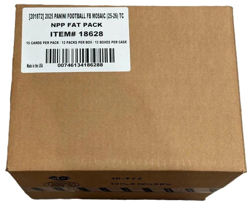 2025 Mosaic Football Cello Fat Pack Box (Case of 12)