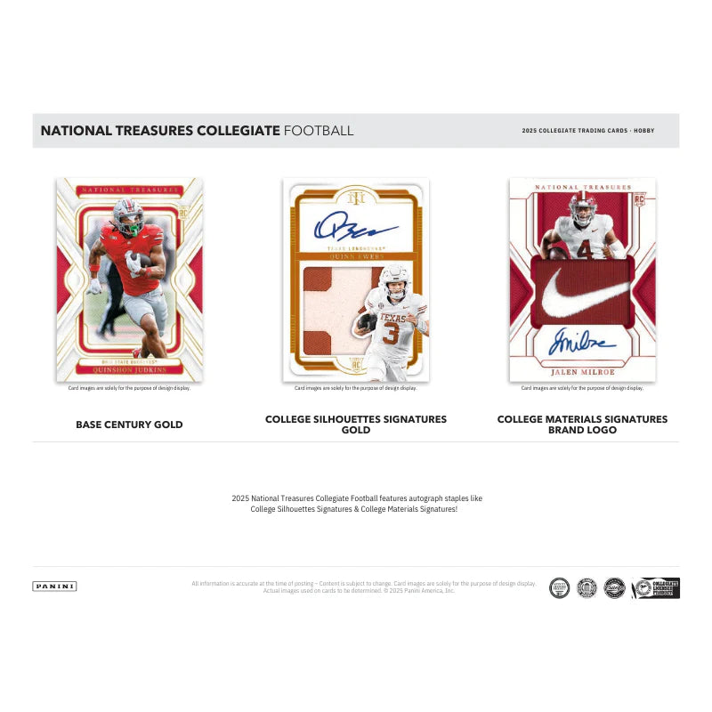 2025 Panini National Treasures Collegiate Football Box