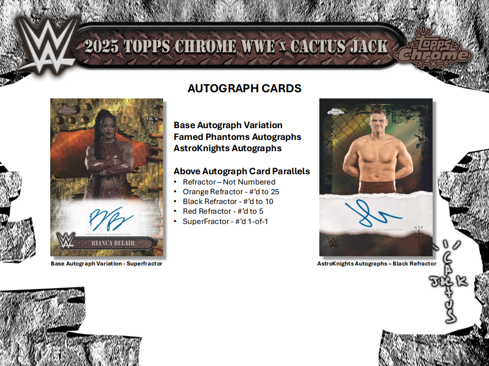 2025 Topps Chrome WWE Cactus Jack Hobby Box