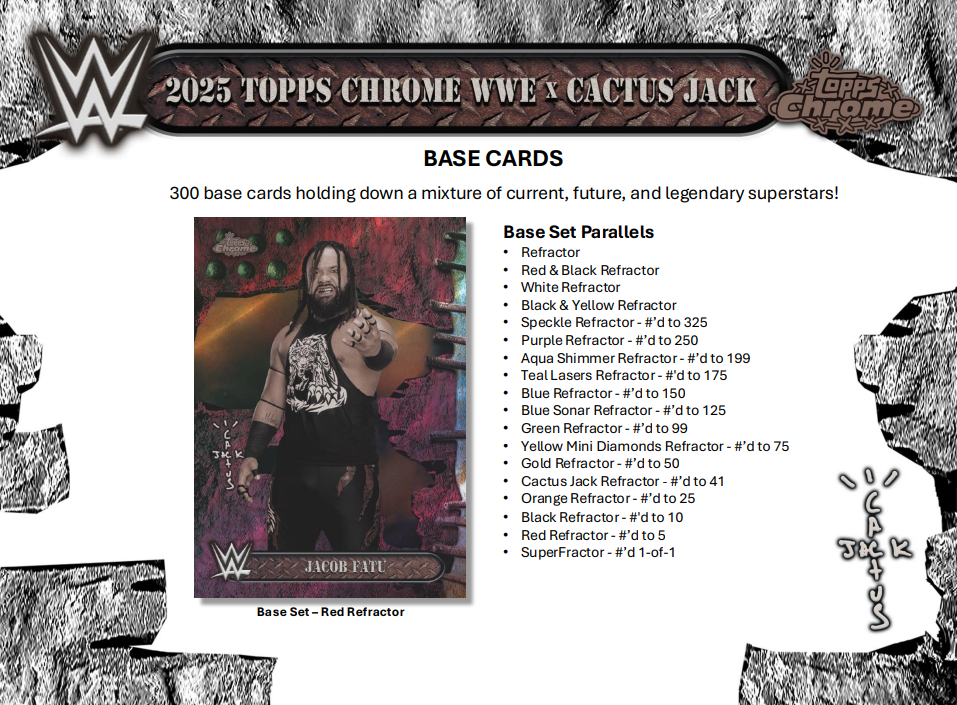 2025 Topps Chrome WWE Cactus Jack Hobby Box