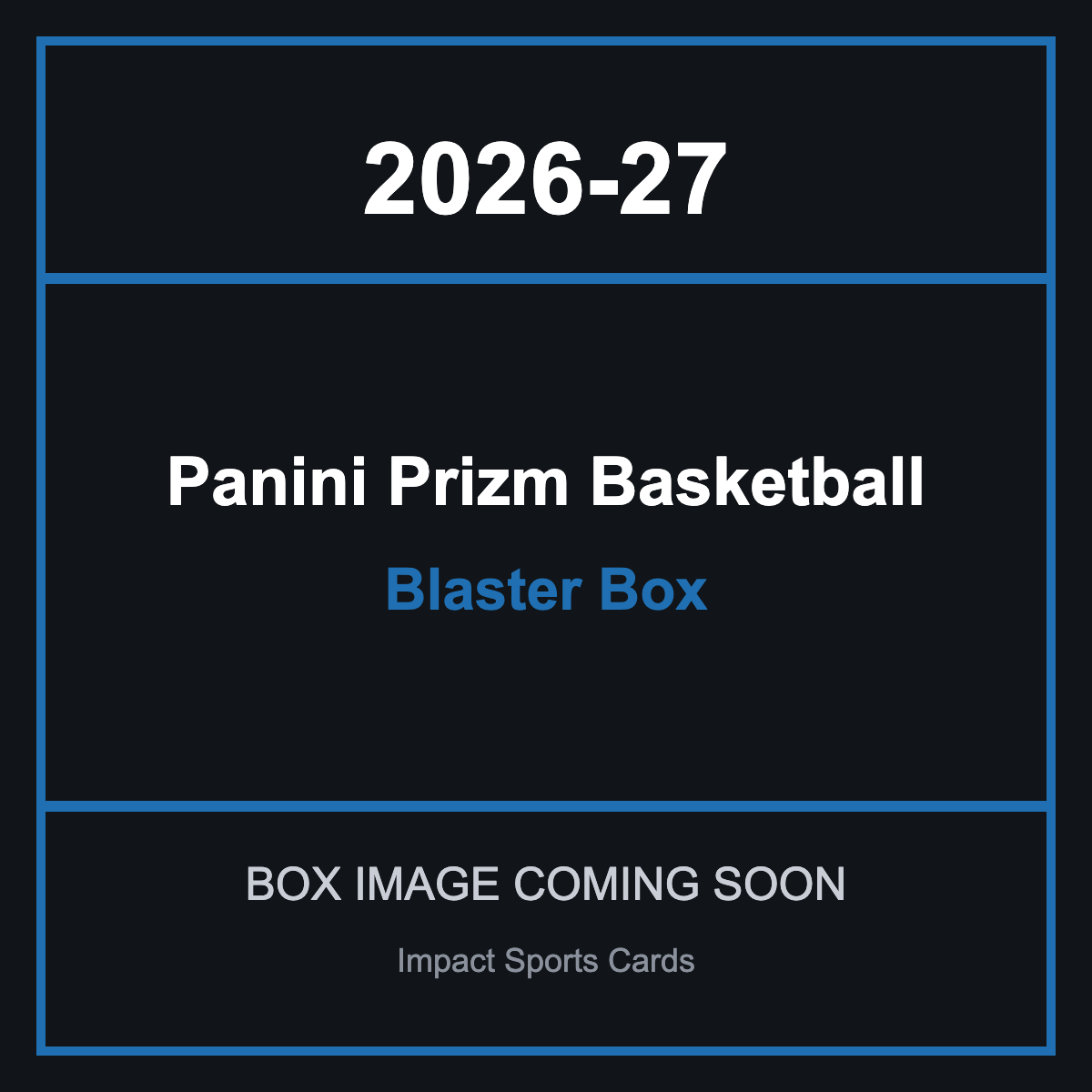2026-27 Panini Prizm Basketball Blaster Box - image coming soon
