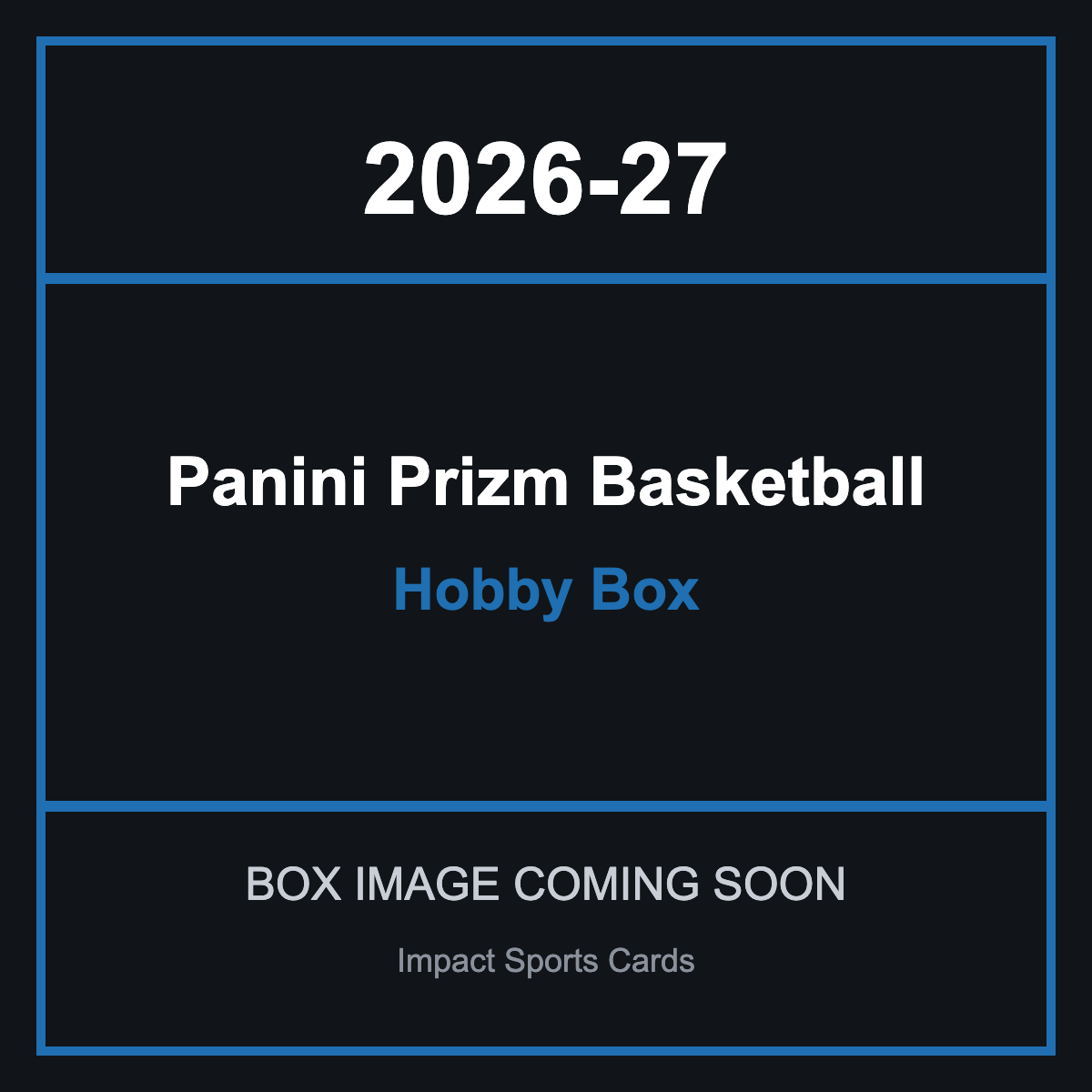 2026-27 Panini Prizm Basketball Hobby Box - image coming soon