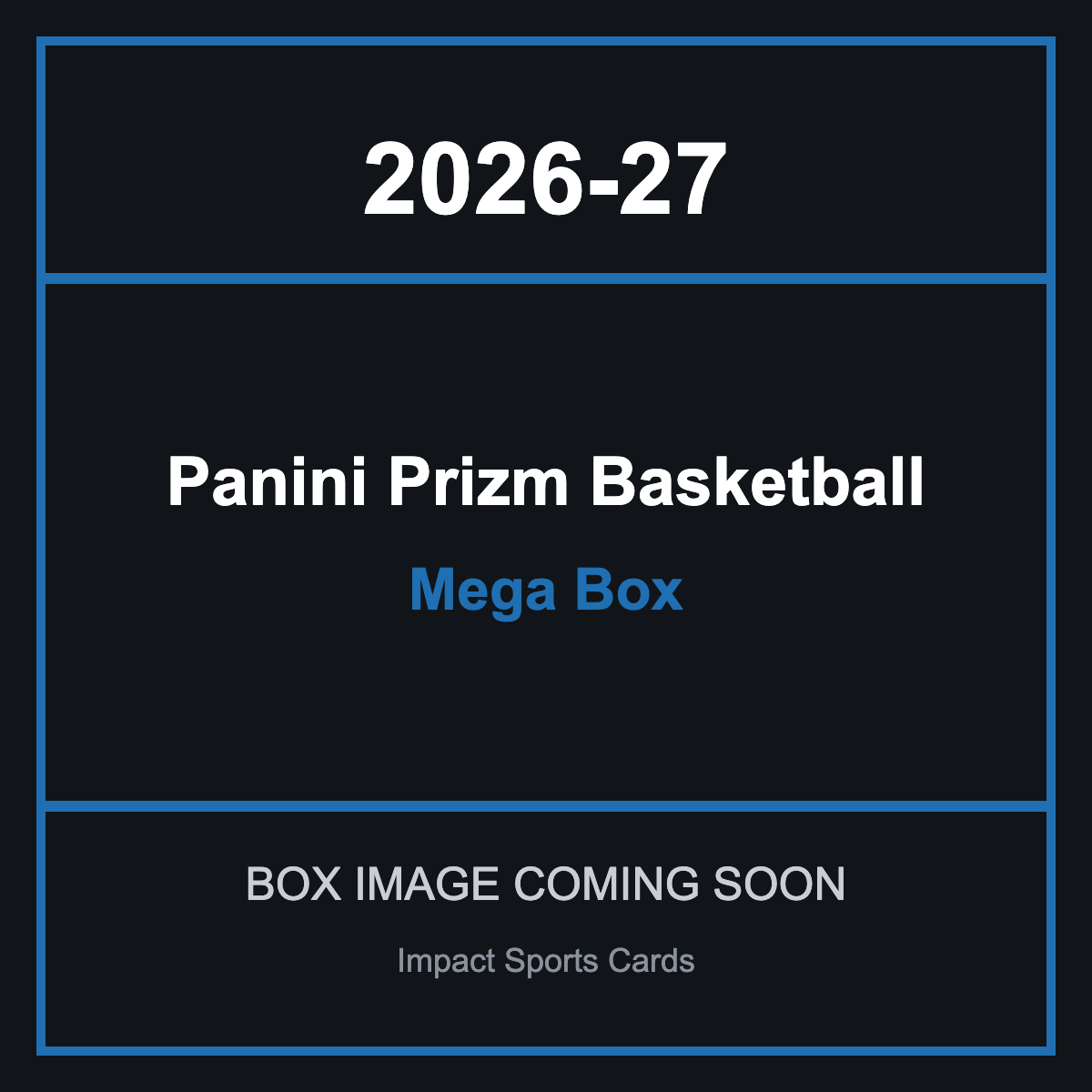 2026-27 Panini Prizm Basketball Mega Box - image coming soon