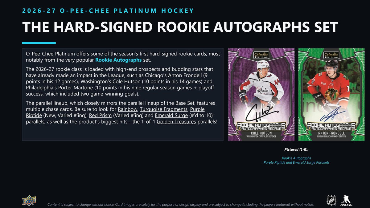 2026-27 Upper Deck O-Pee-Chee Platinum Hockey Blaster Sell Sheet 4