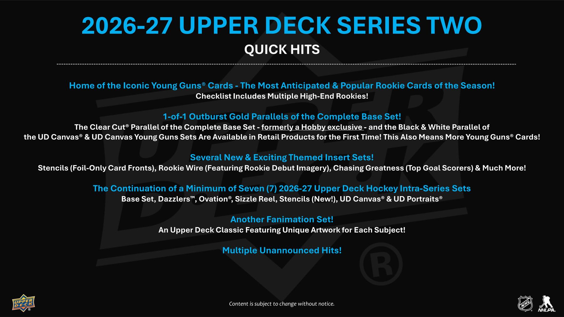 2026-27 Upper Deck Series 2 Hockey Retail Sell Sheet 2