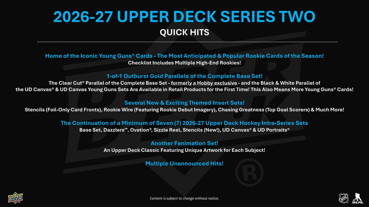 2026-27 Upper Deck Series 2 Hockey Retail Sell Sheet 2