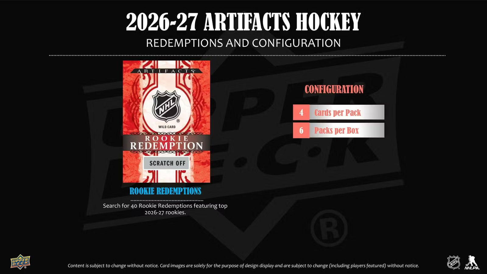 2026-27 Upper Deck Artifacts Hockey Blaster Box (Pricing In Store Only)