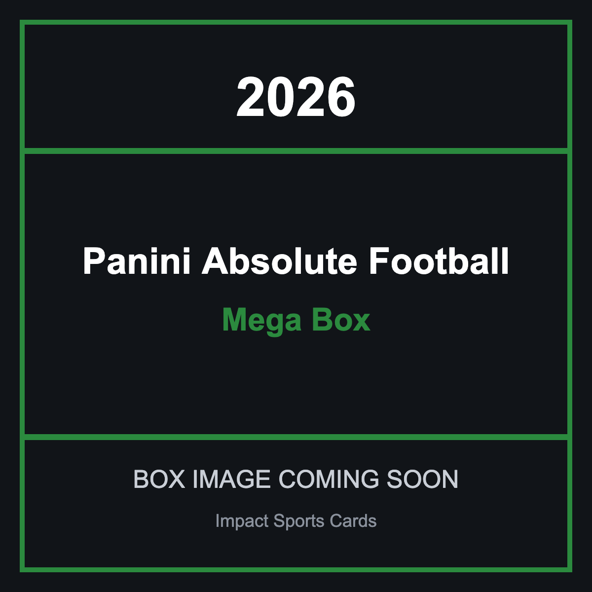 2026 Panini Absolute Football Mega Box - image coming soon