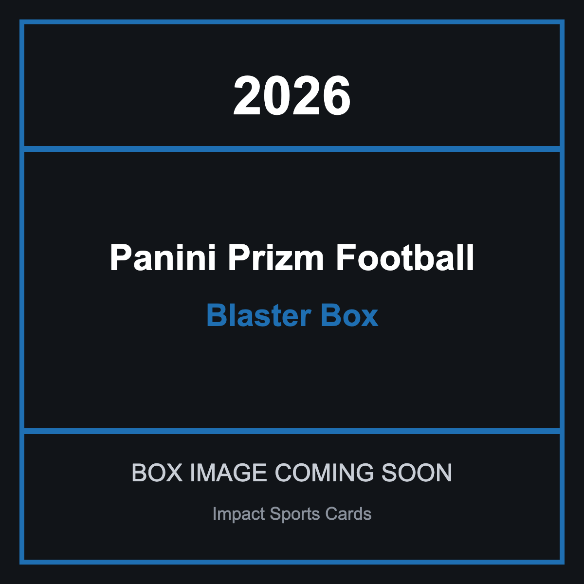 2026 Panini Prizm Football Blaster Box - image coming soon