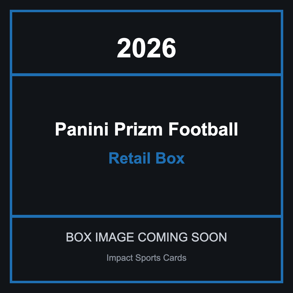2026 Panini Prizm Football Retail Box - image coming soon