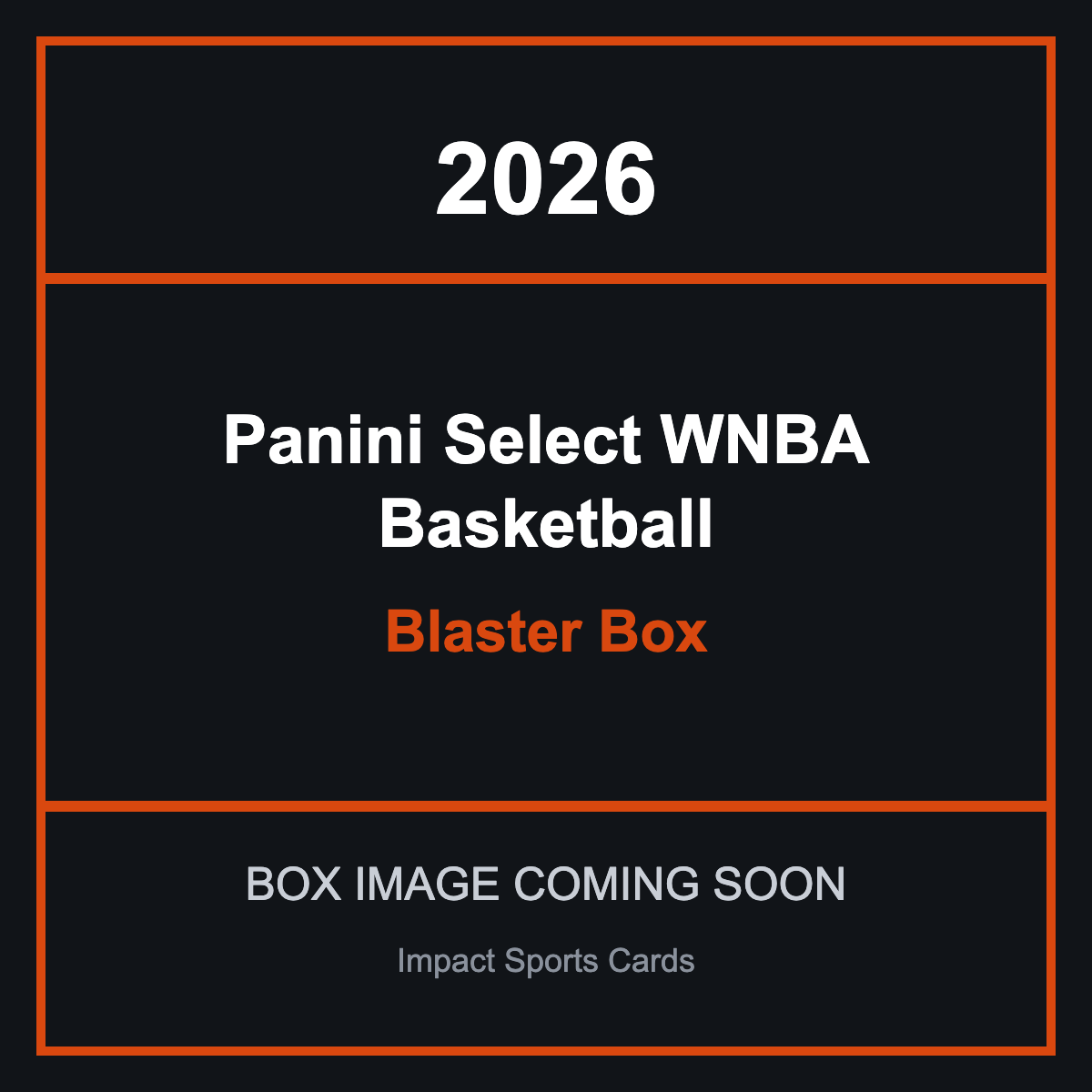 2026 Panini Select WNBA Basketball Blaster Box - image coming soon