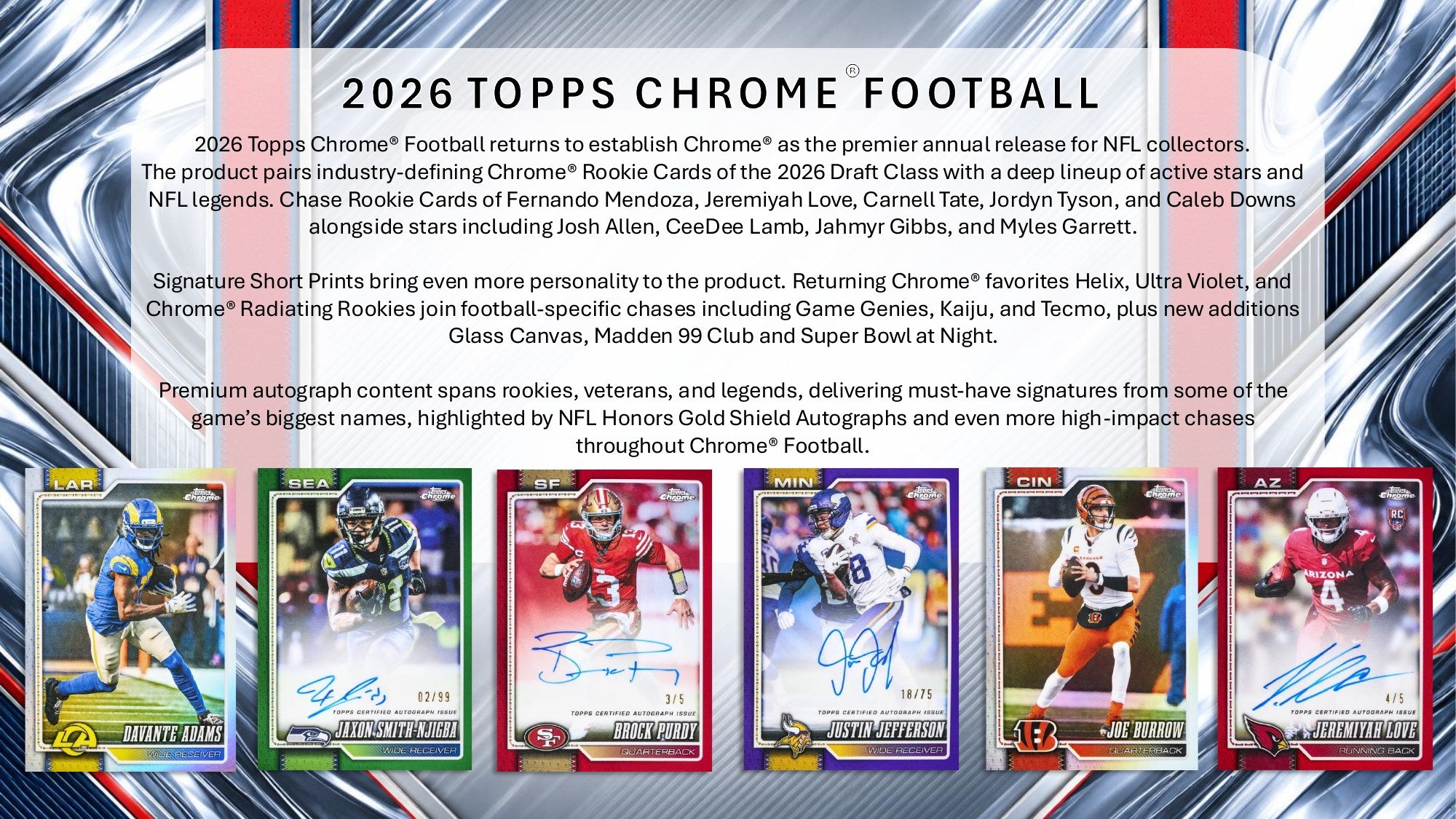 2026 Topps Chrome Football Sell Sheet 2