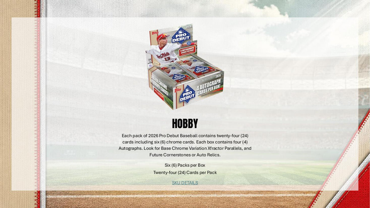 2026 Topps Pro Debut Baseball Jumbo Hobby Box Sell Sheet 3