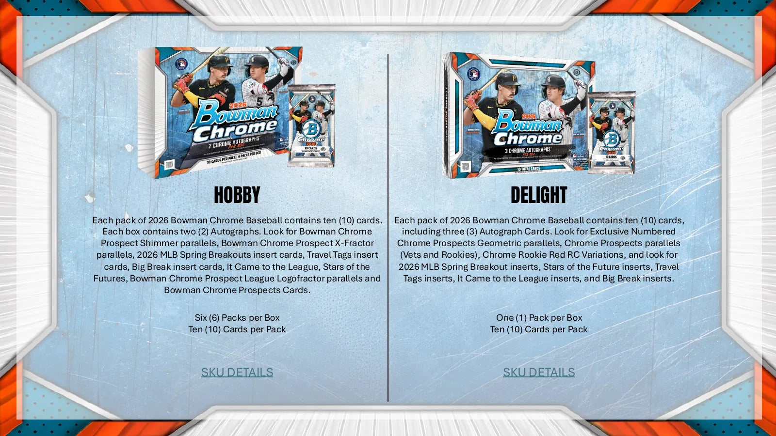 2026 Bowman Chrome Baseball Delight Box