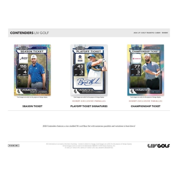 2026 Panini Contenders LIV Golf Hobby Box (Pre-Sale, 8/26)