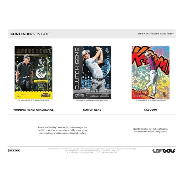 2026 Panini Contenders LIV Golf Hobby Box (Pre-Sale, 8/26)