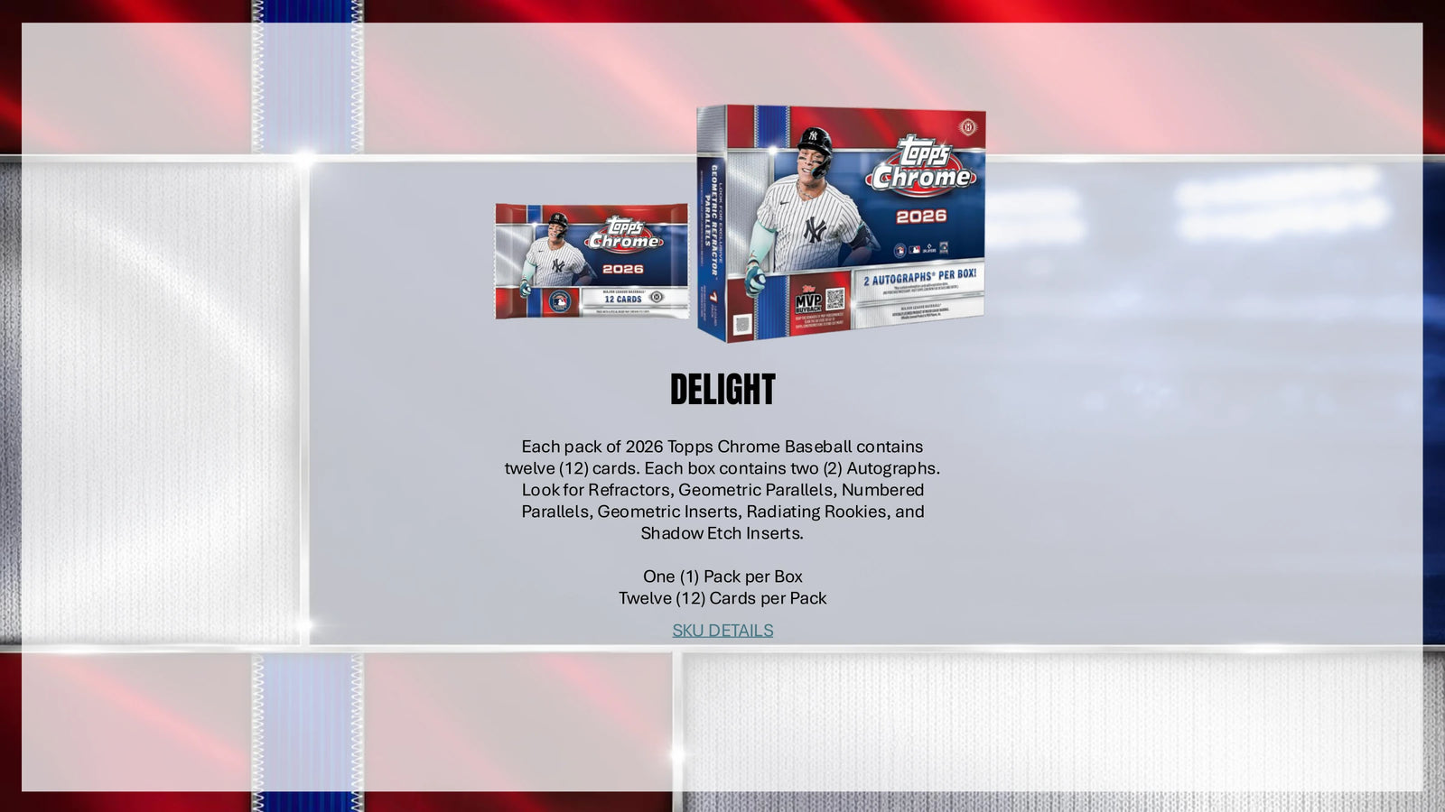 2026 Topps Chrome Baseball Mega Box