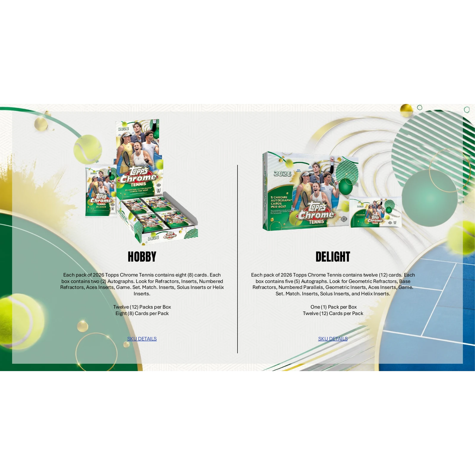 2026 Topps Chrome Tennis Hobby Box