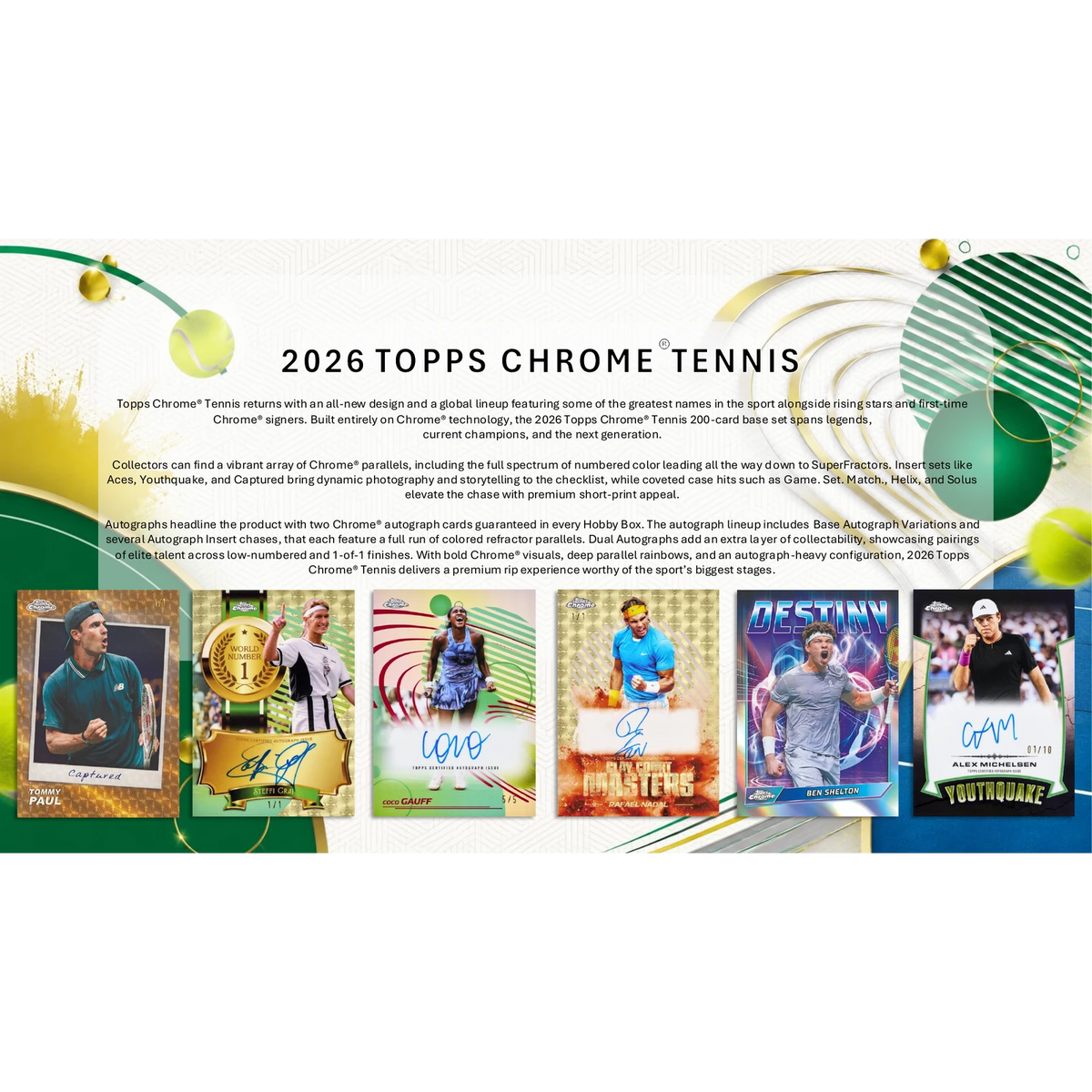 2026 Topps Chrome Tennis Hobby Box