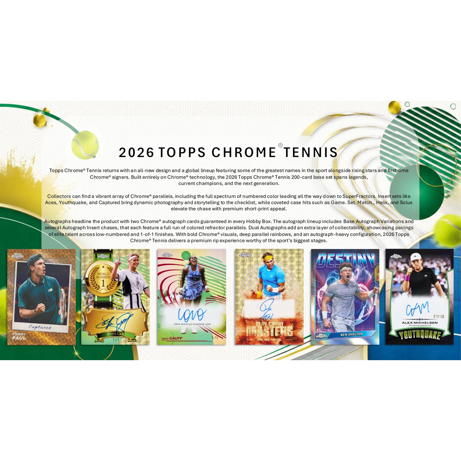 2026 Topps Chrome Tennis Value  Box