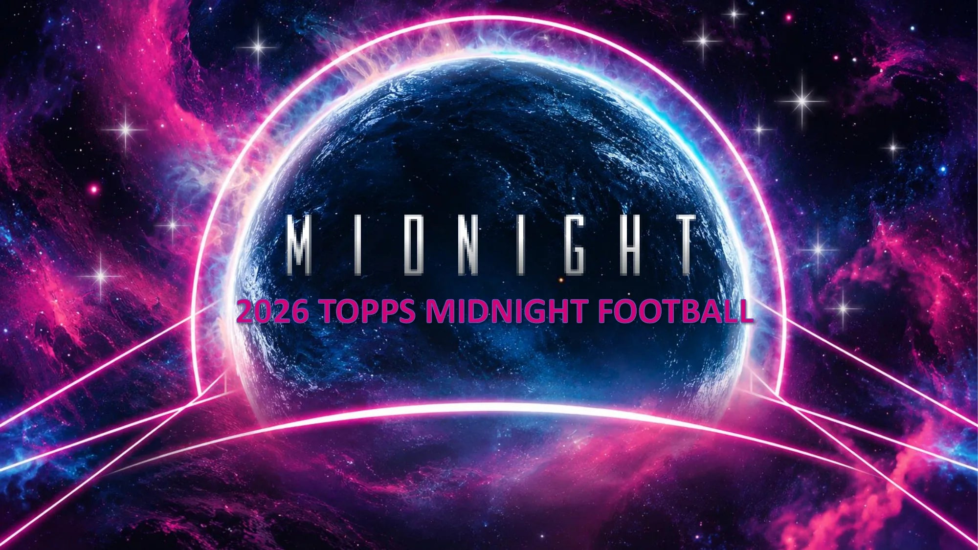 2026 Topps Midnight Football Hobby Box cover artwork