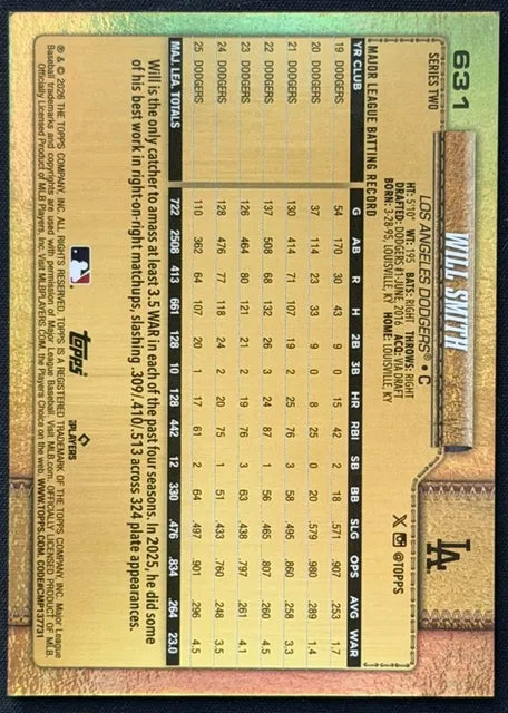 2026 Topps Series 2 Will Smith Golden Mirror Image Variation SSP