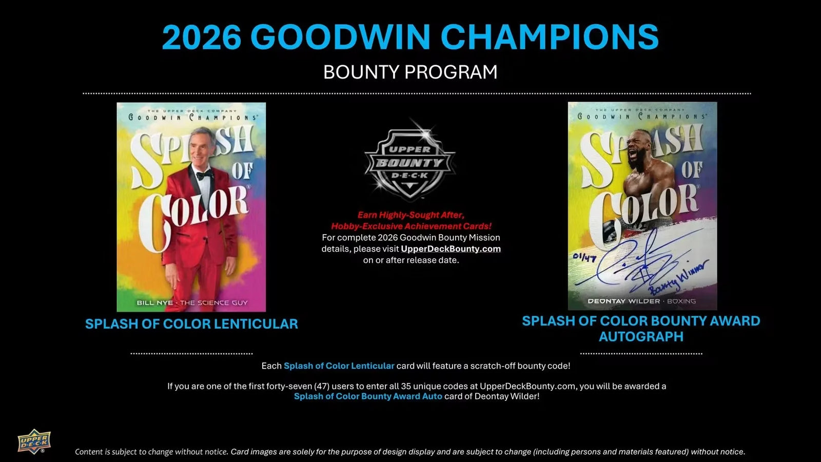 2026 Upper Deck Goodwin Champions Hobby Box (Pricing In Store Only)