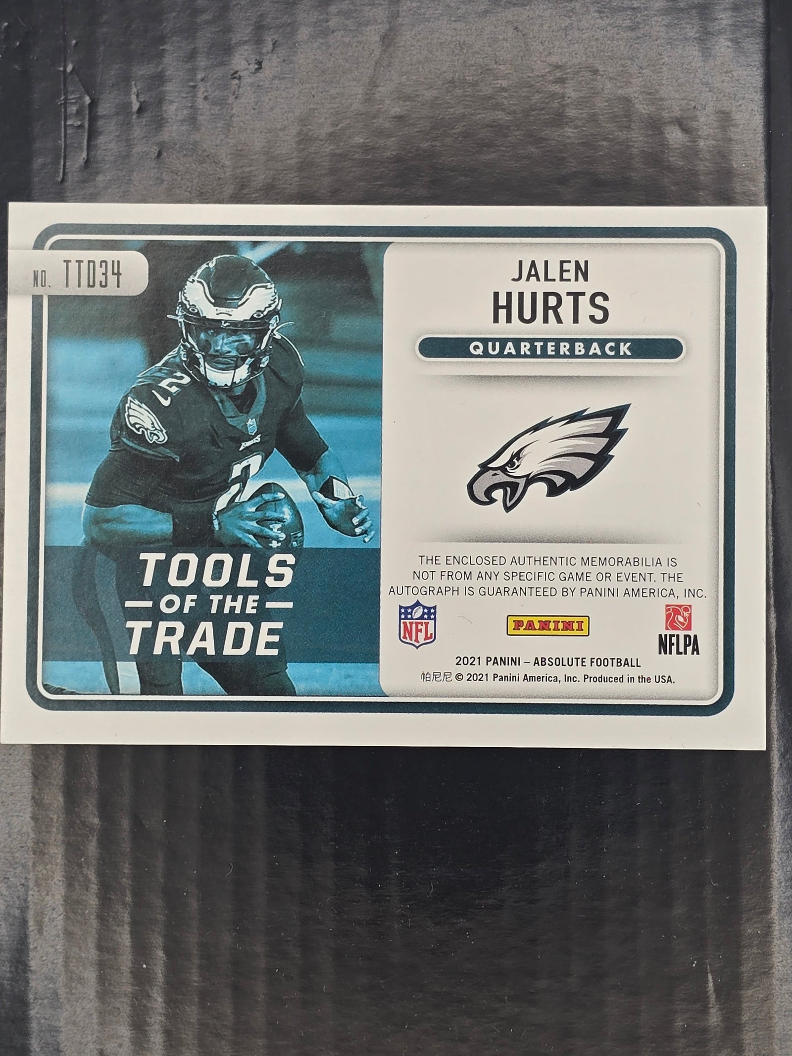 2021 Absolute Jalen Hurts Tools of the Trade Auto /49