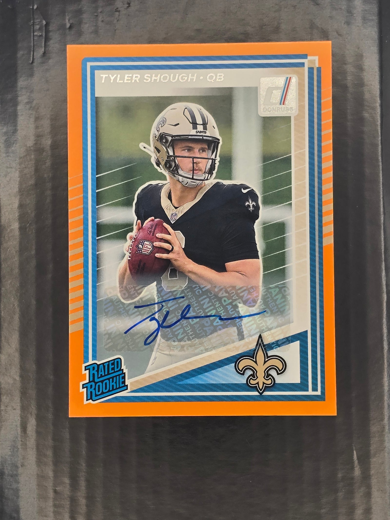 Panini 2025 Donruss Rated Rookie Tyler Shough Saints #304 Autograph