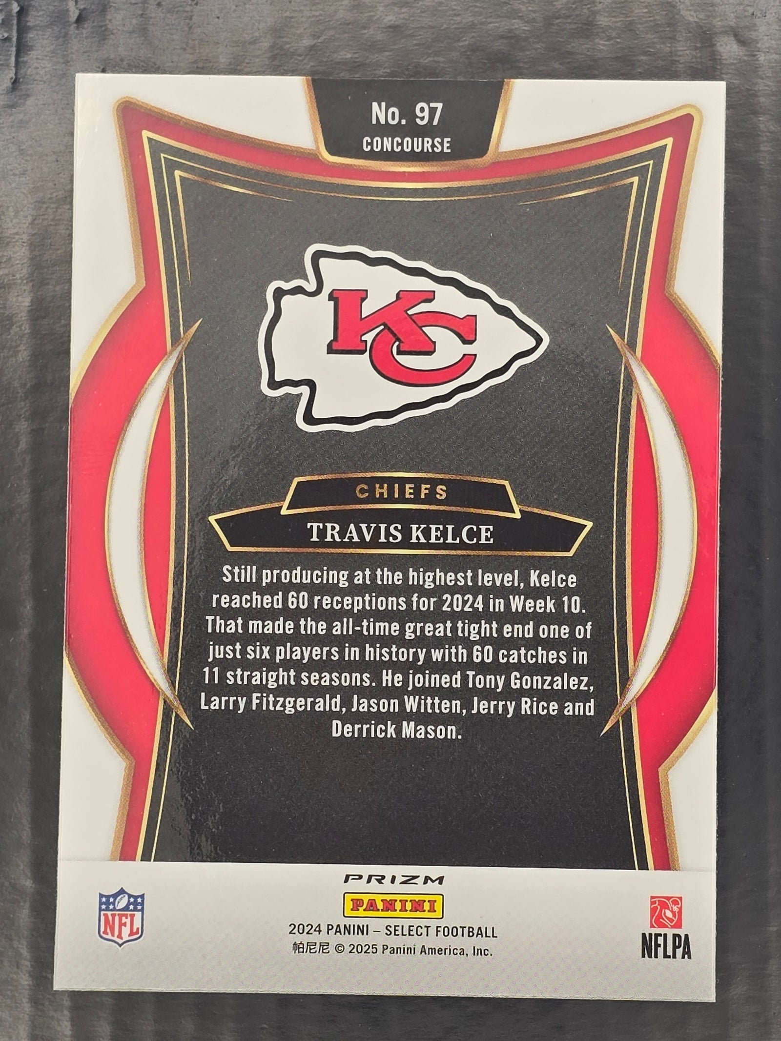 2024 Panini Select -Travis Kelce #97 Zebra Prizm Shock SSP