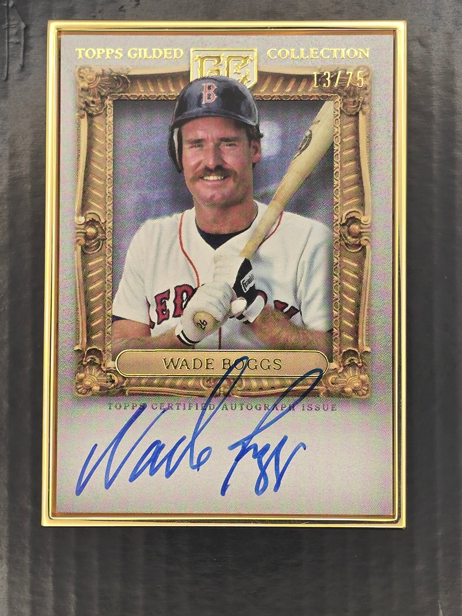 2024 Topps Gilded Collection - Gold Framed HOF Auto Wade Boggs #HAFA-WB /75