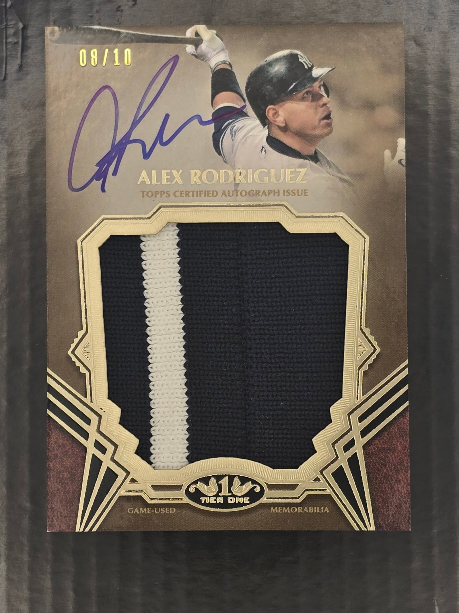 2019 Topps Tier One #APP-AR Alex Rodriguez Autographed Prodigious Patches #/10