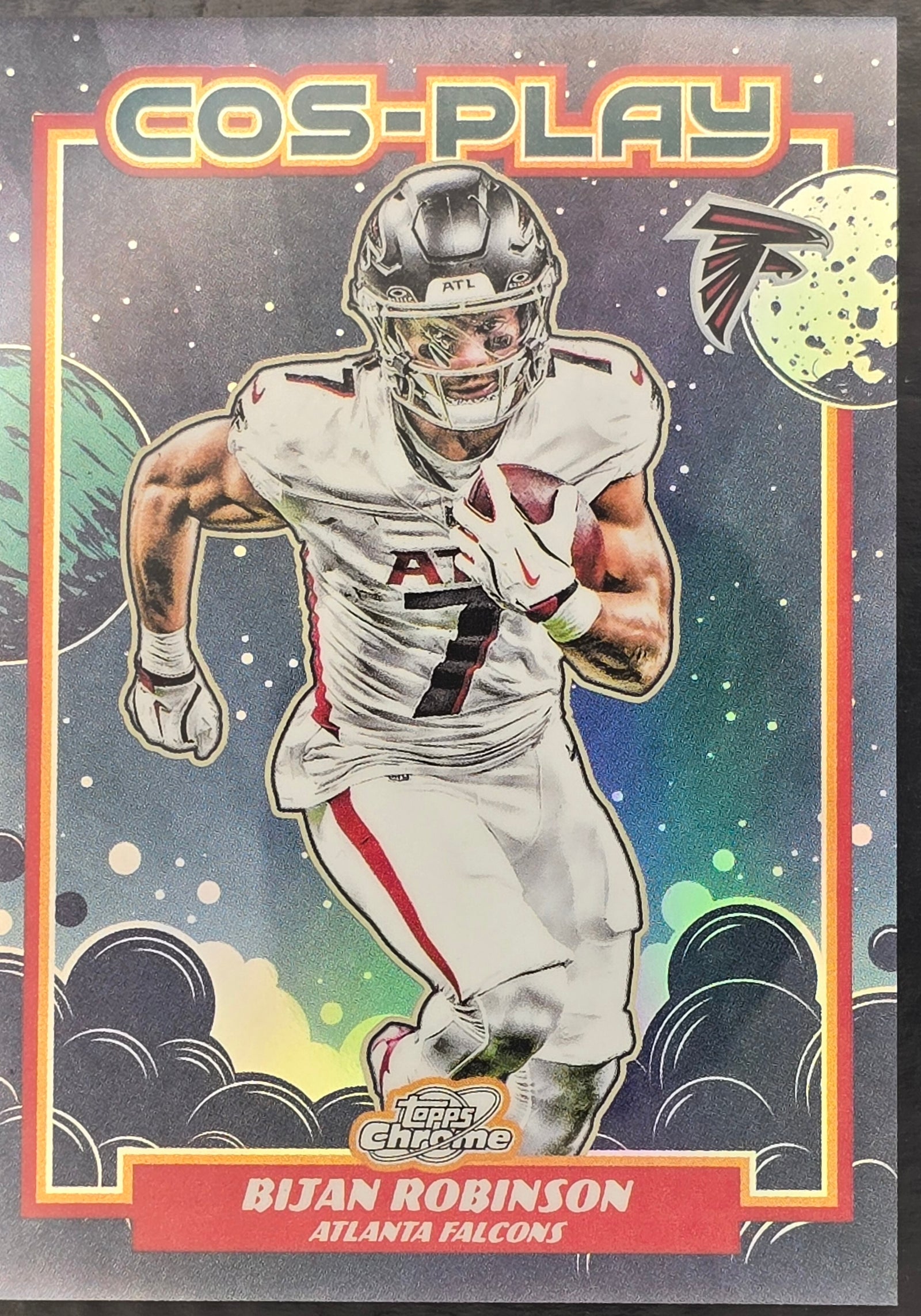 Topps 2025 Cosmic Chrome Cos-Play Bijan Robinson SSP CP-16