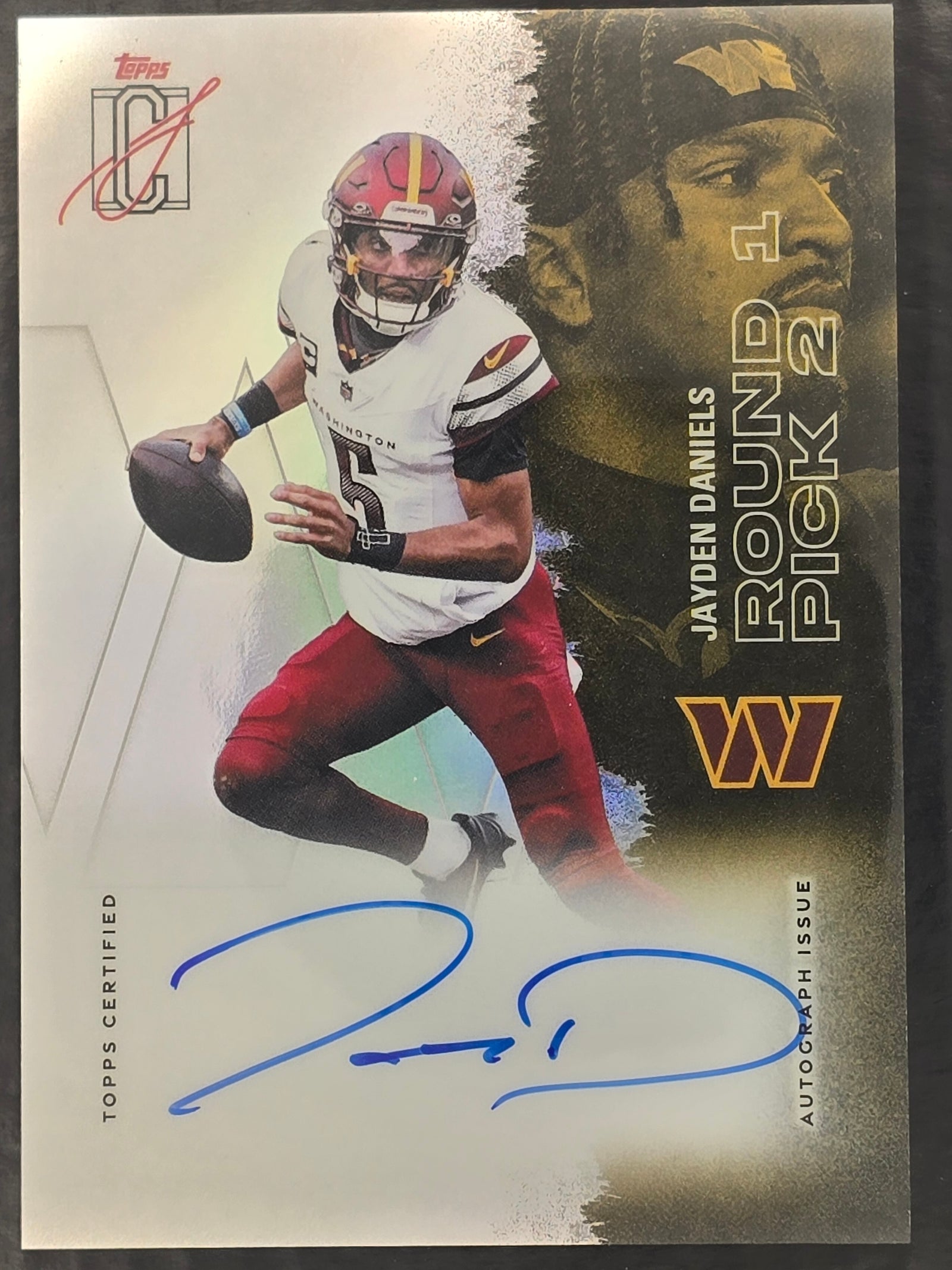 2025 Topps Signature Class Jayden Daniels #57 Veteran Chrome Auto
