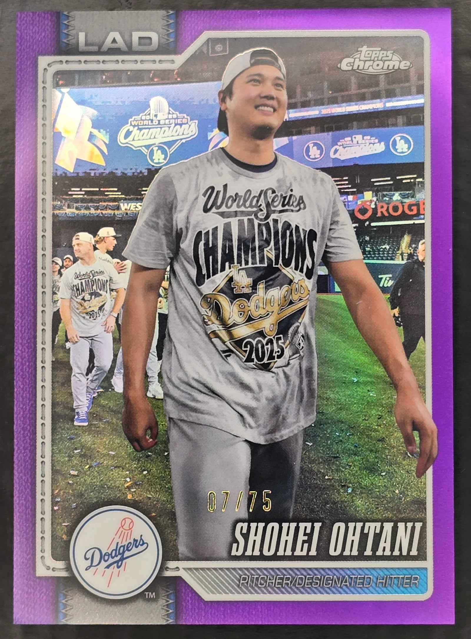2026 Topps Chrome SHOHEI OHTANI Image Variation World Series Champions 7/75