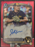 2025 Topps Bowman 1st Draft Red Autograph Jacob Morrison #CPA-JMO /5