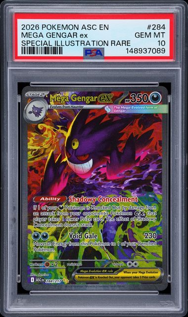 2026 Pokémon Mega Gengar ex Ascended Heroes Special Illustration Rare PSA 10