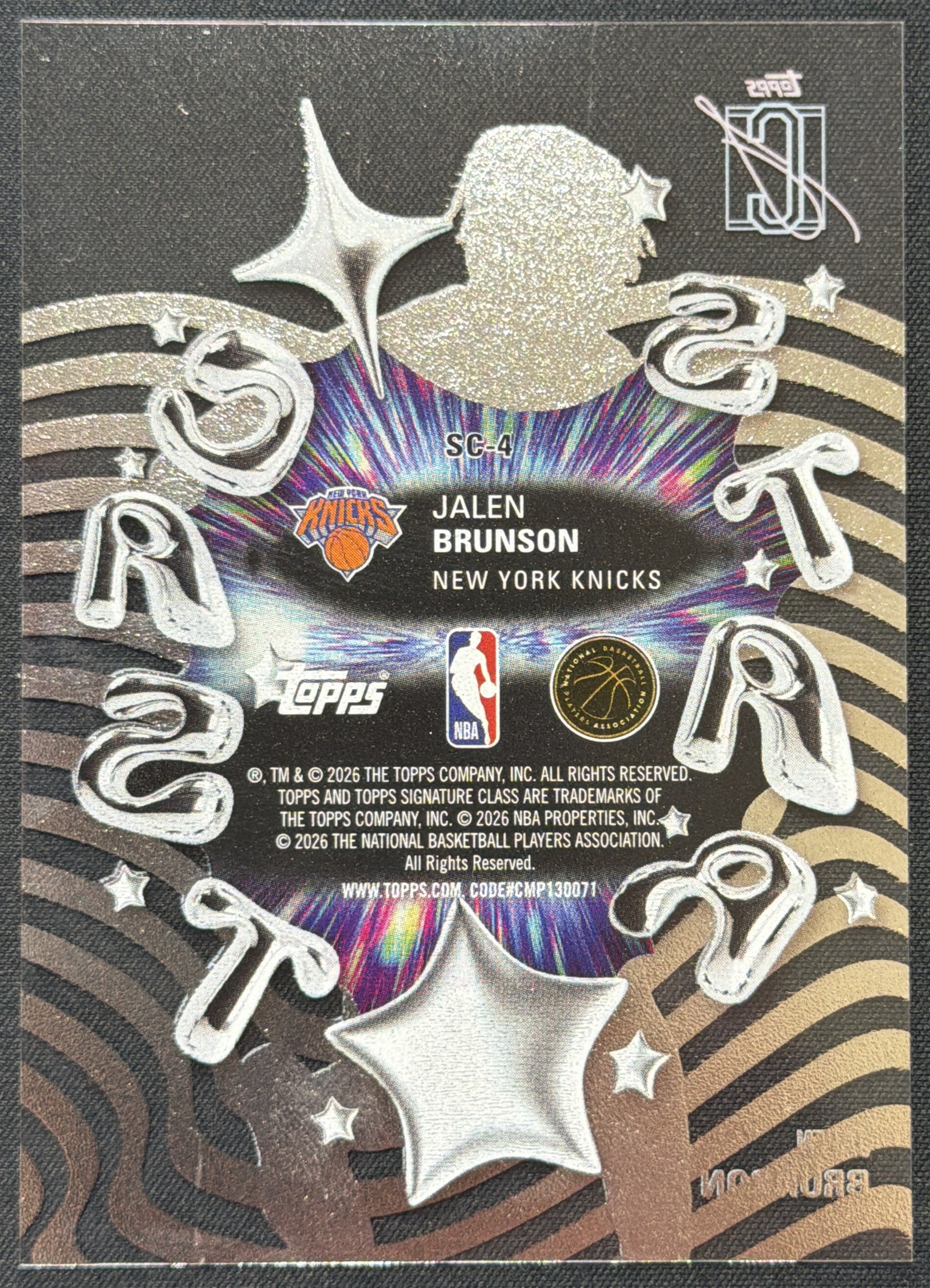 2026 Topps Signature Class Jalen Brunson Star Cast SSP