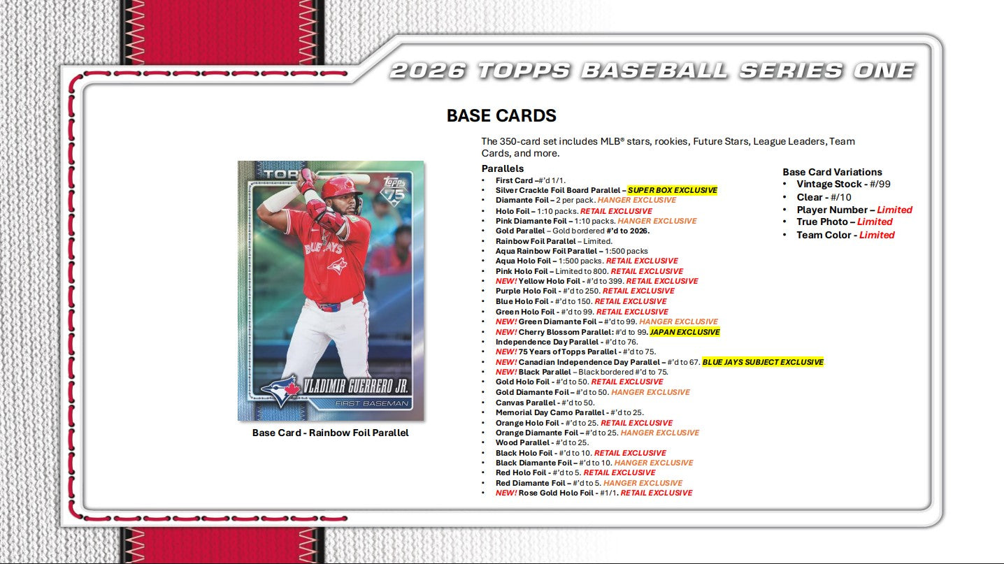 2026 Topps Baseball Series 1 Blaster Box
