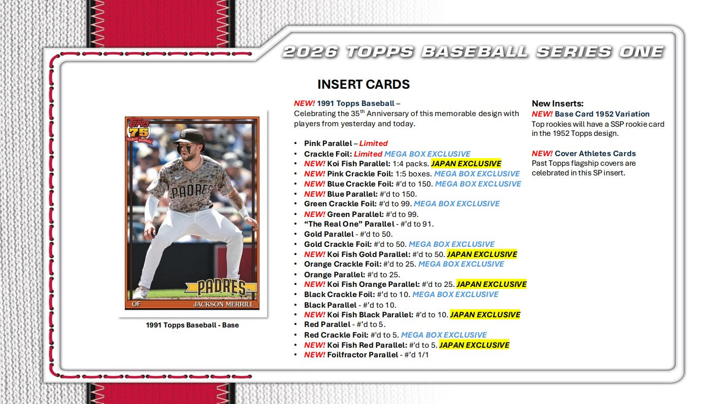 2026 Topps Baseball Series 1 Blaster Box