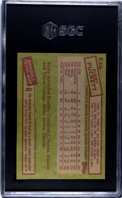 1985 Topps #536 Kirby Puckett RC SGC 8.5