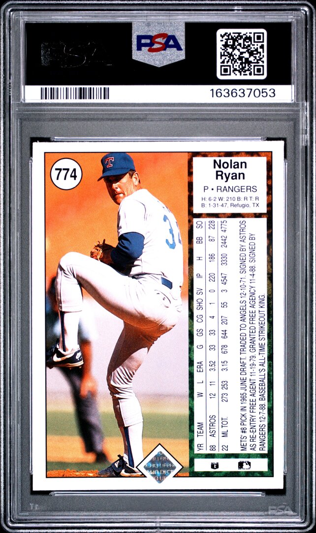 1989 Upper Deck Nolan Ryan PSA 8 #774