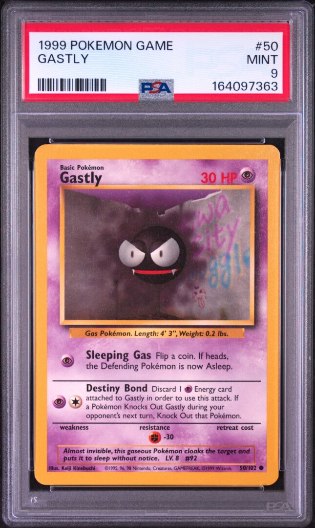 1999 Pokemon Game Gastly PSA 9 #50